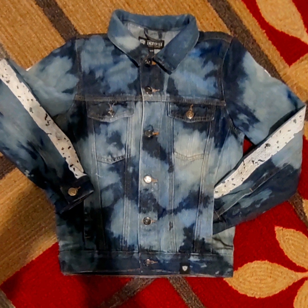10/12 Encrypted CUSTOM jean jacket NWOT